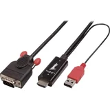 HDMI / VGA adapterski kabel HDMI-A utikač, VGA 15-polni utikač 2.00 m crna 41456 HDMI kabel
