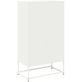 vidaXL Visoka deska Bela 68x39x123 cm Jeklo | Shoptok.si