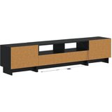  5-dijelni LED TV ormarić Crna Konstruirano drvo | shoptok.hr