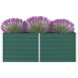 vidaXL Povišena vrtna gredica 160 x 80 x 45 cm pocinčani čelik zelena | shoptok.hr
