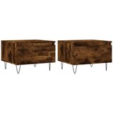 vidaXL Klubska mizica 2 kosa dimljeni hrast 50x46x35 cm inženirski les, (20797789) | Shoptok.si