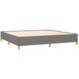  Box spring postelja z vzmetnico temno siva 200x200 cm blago, (20883876) | Shoptok.si