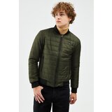 River Club Men's Khaki Water And Windproof College Collar Coat.