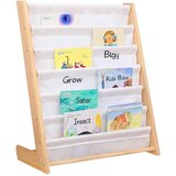 Kinder Home Dječja polica za knjige od drva 6 polica, Montessori 64x30x79 cm | shoptok.hr