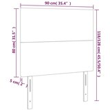 vidaXL Posteljno vzglavje 2 kosa modro 90x5x78/88 cm blago | Shoptok.si