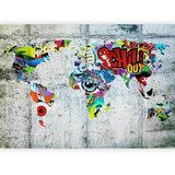 Artgeist Foto tapeta - Map - Graffiti 150x105 Standard Cijene
