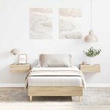 Maison Chic Posteljni okvir - Enojna postelja - Postelja za odrasle brez ležišča Sonoma hrast 90x190 cm-J6471, (21761689) | Shoptok.si