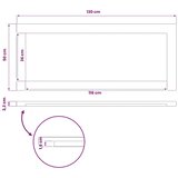  Pravokutni stolni vrh 130 x 50 x 3 2 cm Pravokutni - Prirodna 130 x 50 x 3 2 cm Pravokutno | shoptok.hr