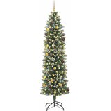  Umjetno vitko božićno drvce Zelena i bijela 240 cm | shoptok.hr