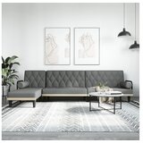 vidaXL Kutna garnitura na razvlačenje tamnosiva 260x140x70 cm tkanina | shoptok.hr
