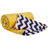 Medi Partners Blanket 75x100 cotton + minky – Zygzag + yellow minky | shoptok.hr