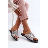 Boto Shiny Women's Flat Sandals with Silver Ornament Ebirena | ePonuda.com