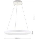 Orion led luster sa prigušiva na sajli kolk LED/60W/230V 2700/3000/4000K prečnik 60 cm bela | Eponuda.com