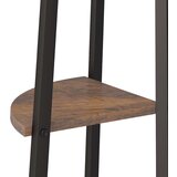  Kutna polica s 3 razine Tamnosmeđa-crna 45,5x31,5x120 cm | shoptok.hr