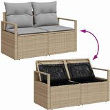  Sjedeća garnitura za vrt 9 pcs Bež siva 55 x 55 x 37 cm | shoptok.hr