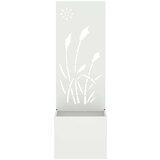  Vrtna sadilica s Dekorativnom Pločom Bijelo 50 x 140 cm | shoptok.hr