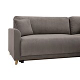P & B KOTNA SEDEŽNA GARNITURA, rebrasti žamet svetlo rjava | Shoptok.si