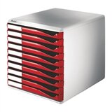 Leitz Ladica za obrasce 10 pretinaca, crvena | shoptok.hr