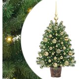 vidaXL Umestno božično drevo med 150 LED Zelena 65 cm PE in PVC | Shoptok.si