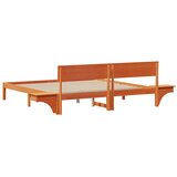  Krevetna konstrukcija s uzglavljem Vosak smeđa 200 x 200 cm | shoptok.hr