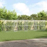  Kućica za pse s pohranom 4 pcs Srebrno 8 x 2 x 2 m Čelik | shoptok.hr