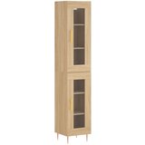 Maison Chic Visoka omara - Komoda - Predalnik sonoma hrast 34,5x34x180 cm inženirski les, (21722598) Cene