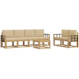  Set vanjskih sofa 7 kom. Bijela i bež 59 x 59 x 37 cm | shoptok.hr