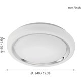 Eglo capasso plafonjera/1, led, 18w, prom 340, bijela | shoptok.hr