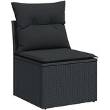  6-dijelni set vrtnih sofa s jastucima crni od poliratana | shoptok.hr