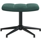  Stol za sproščanje s stolčkom temno zelen žamet, (20957996) | Shoptok.si