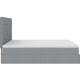 vidaXL okvir kreveta s madracima svijetlosivi 200x200cm od tkanine | shoptok.hr