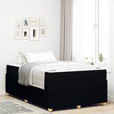 vidaXL Krevetna konstrukcija Ostalo Crna 120 x 200 cm tkanina | shoptok.hr