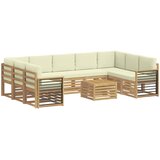  Setovi sofa s jastukom 10 pcs Bijela i krem Poliester | shoptok.hr