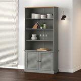The Living Store Knjižna omara VIGO siva 85x35x170 cm trdna borovina - Knjižna Omara, (21431410) | Shoptok.si