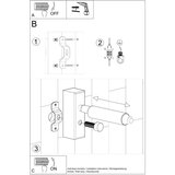  Zidna lampa EYETECH 1 crna | shoptok.hr