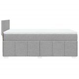  Krevet s oprugama i madracem svjetlosivi 100x200 cm od tkanine | shoptok.hr