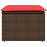  Vrtna stolica s jastukom smeđa 55x55x37 cm poli ratan | shoptok.hr