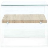  Stolić za kavu prozirni 50 x 50 x 45 cm od kaljenog stakla | shoptok.hr