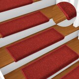  Prostirke za stepenice 15 kom 65x21x4 cm crvene pravokutni rub | shoptok.hr