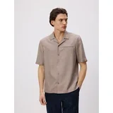 Comfort fit košulja od liocela - boja kave