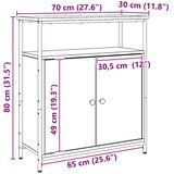  Komoda boja hrasta artisan 70x30x80 cm od konstruiranog drva | shoptok.hr