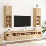 TV ormarići s LED svjetlima 2 kom boja hrasta 30 5x30x102 cm | shoptok.hr