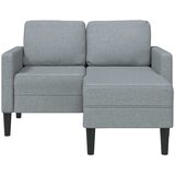  Dvosjed s ležaljkom L-oblika svijetlo siva 125 cm tkanina | Eponuda.com