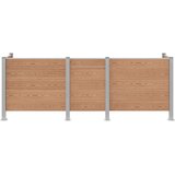  Ograda za kante za smeće Smeđa 315 x 85 x 115 cm Aluminij i WPC | shoptok.hr