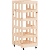 vidaXL Držač za cjepanice s kotačima 40x49x110 cm od borovine | shoptok.hr