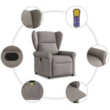  Masažni naslonjač od tkanine smeđesivi | shoptok.hr