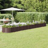 vidaXL Povišena vrtna gredica od čelika 512x80x36 cm smeđi Cijene