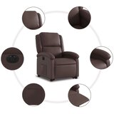 vidaXL Električna naslonjač na podizanje od umjetne kože smeđi | shoptok.hr