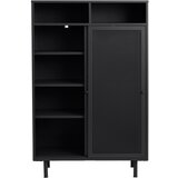 Unique Furniture Crni metalni ormarić s kliznim vratima 90x140x40 cm Veep – | shoptok.hr