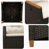  Ležaljka u vrtu Crna i Krema 64 x 57,5 x 112 cm poliratan | shoptok.hr